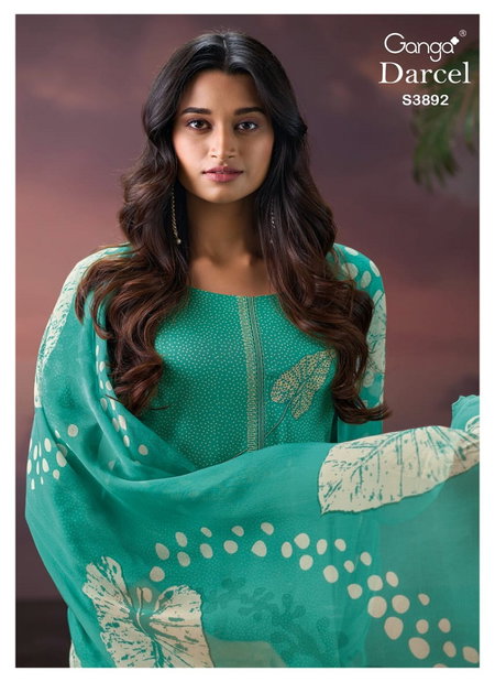 Darcel 3892 By Ganga Wool Pashmina Embroidery Salwar Kameez Wholesalers In Delhi